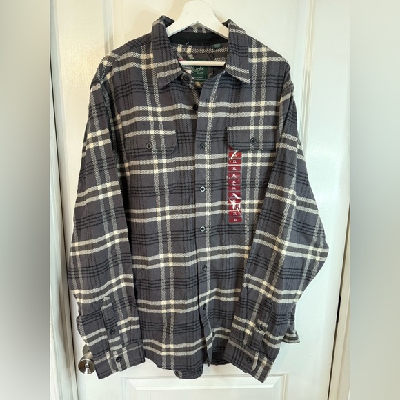 NWT Woolrich Men’s Major Plaid Brawny Flannel Shirt - Size XL - Picture 1 of 8